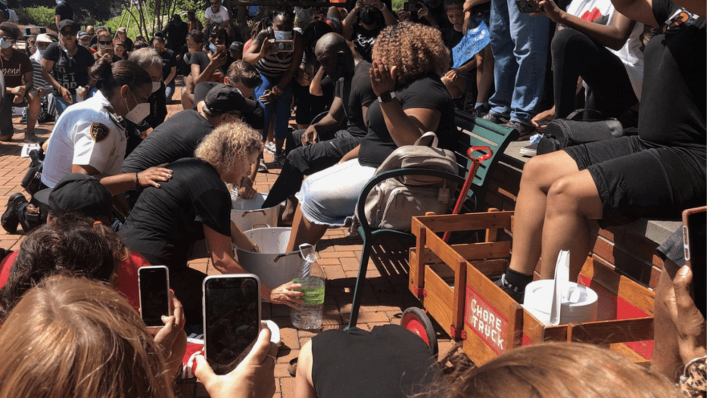 White police wash the feet of Black clergy theGrio.com