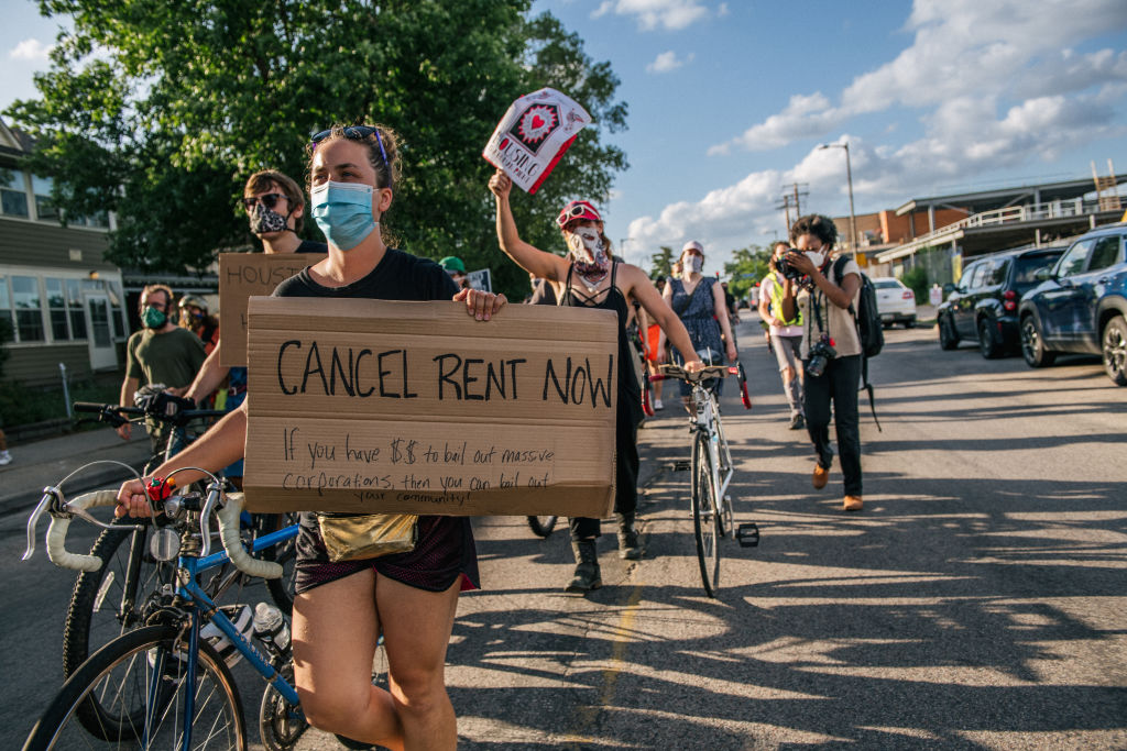 Protesters Call For Cancellations Of Rents And Mortgages In Minneapolis
