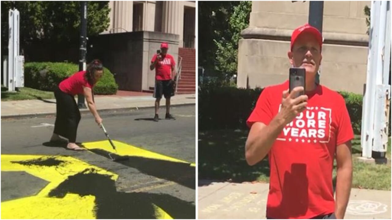 Couple charged with hate crime over BlackLivesMatter mural - cover