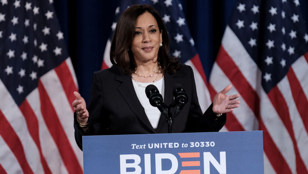 Vice Presidential Candidate Kamala Harris Delivers Remarks In Washington DC