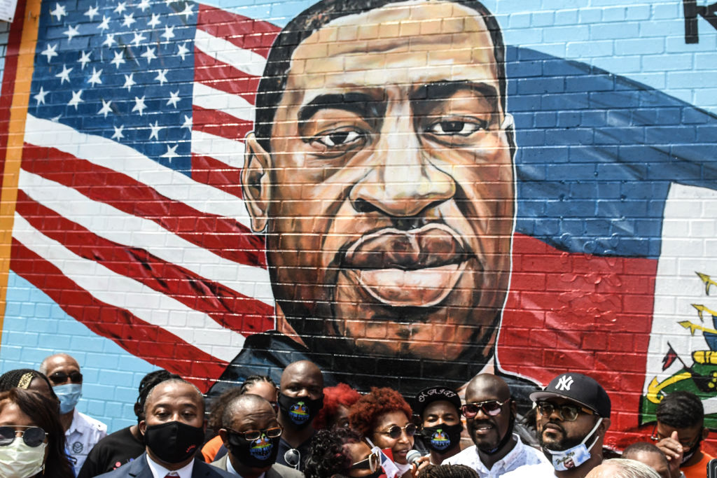 George Floyd's Brother Attends Unveiling Of Memorial Portrait In Brooklyn