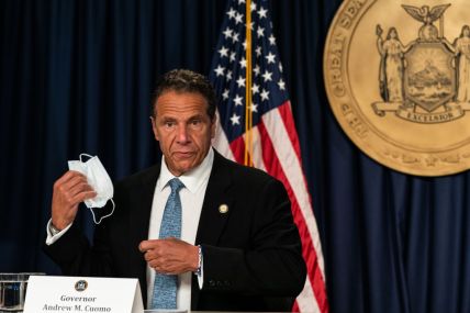 New York Governor Cuomo Holds Briefing In New York