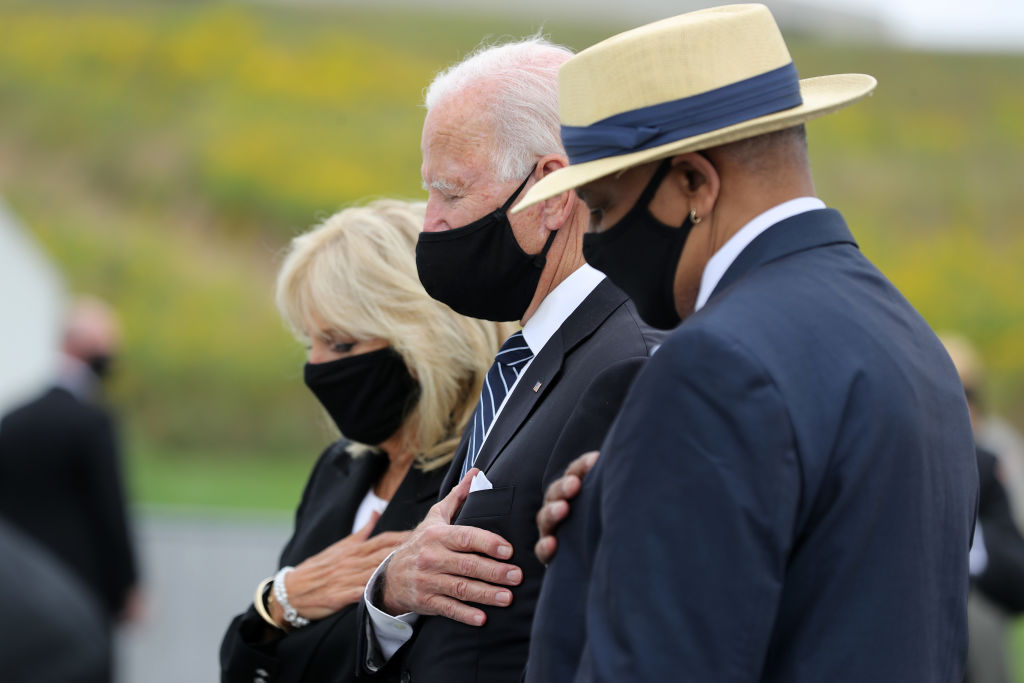 Donald Trump And Joe Biden Attend 9/11 Commemoration In Shanksville, PA