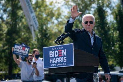 Democratic Presidential Nominee Joe Biden Campaigns In Durham, NC