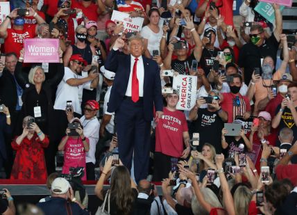 President Trump Holds First Campaign Rally Since Coronavirus Diagnosis