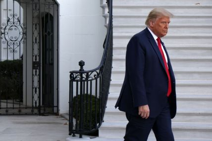 President Trump Departs White House For Campaign Rally In Pennsylvania