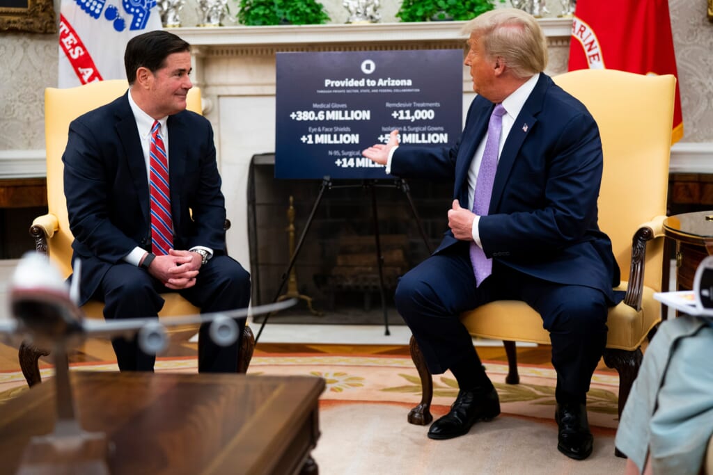 President Trump Meets With Arizona Governor Doug Ducey In The Oval Office