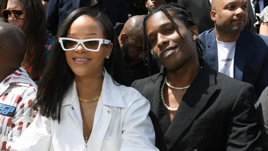 Rihanna and A$AP Rocky Get Cozy Together on the Set of a Music