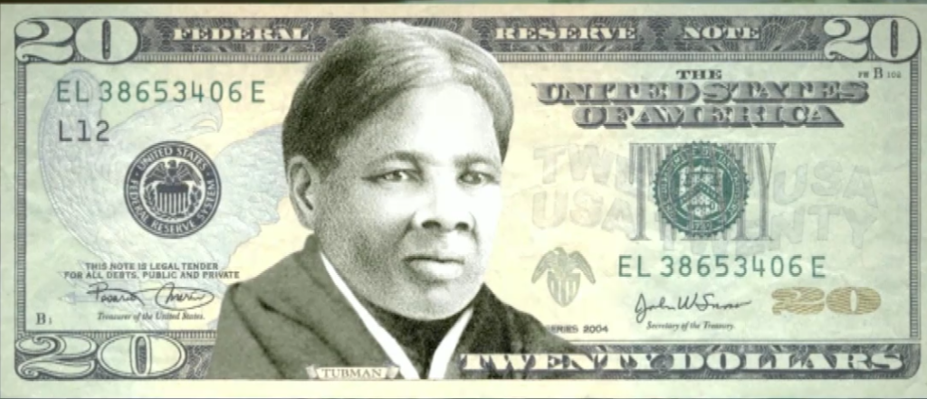 Test photo of Harriet Tubman on a $20 bill, theGrio.com