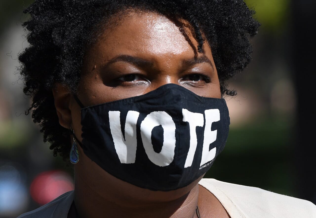 Stacey Abrams Campaigns For Joe Biden In Las Vegas