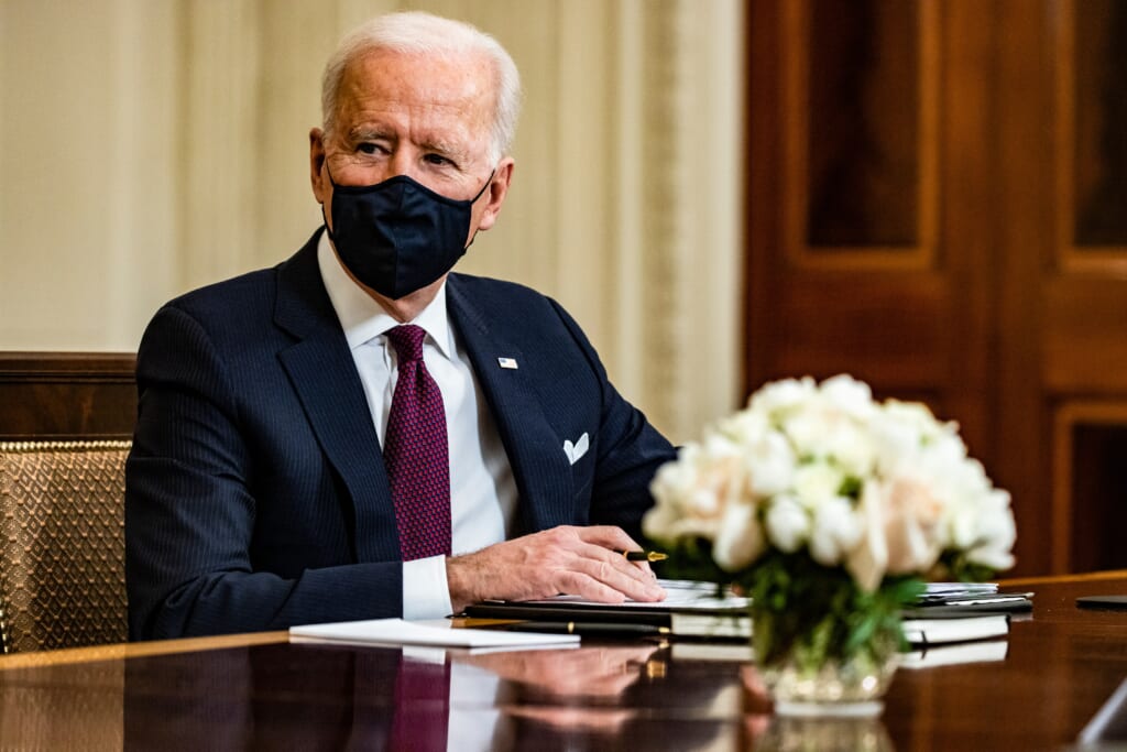 President Biden Participates In Roundtable Discussion On The American Rescue Plan