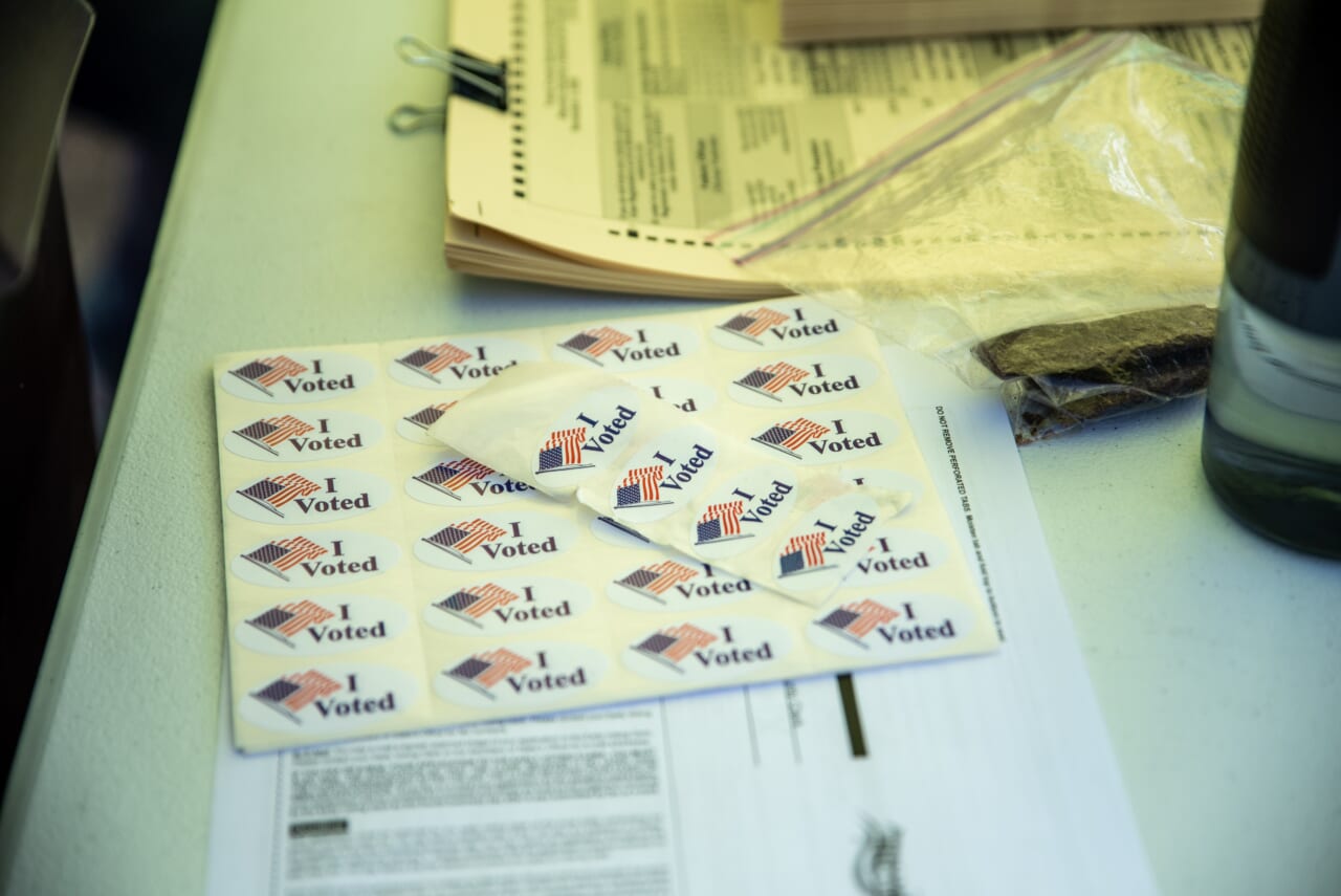 People Go To The Polls On First Day Of Early Voting In Texas