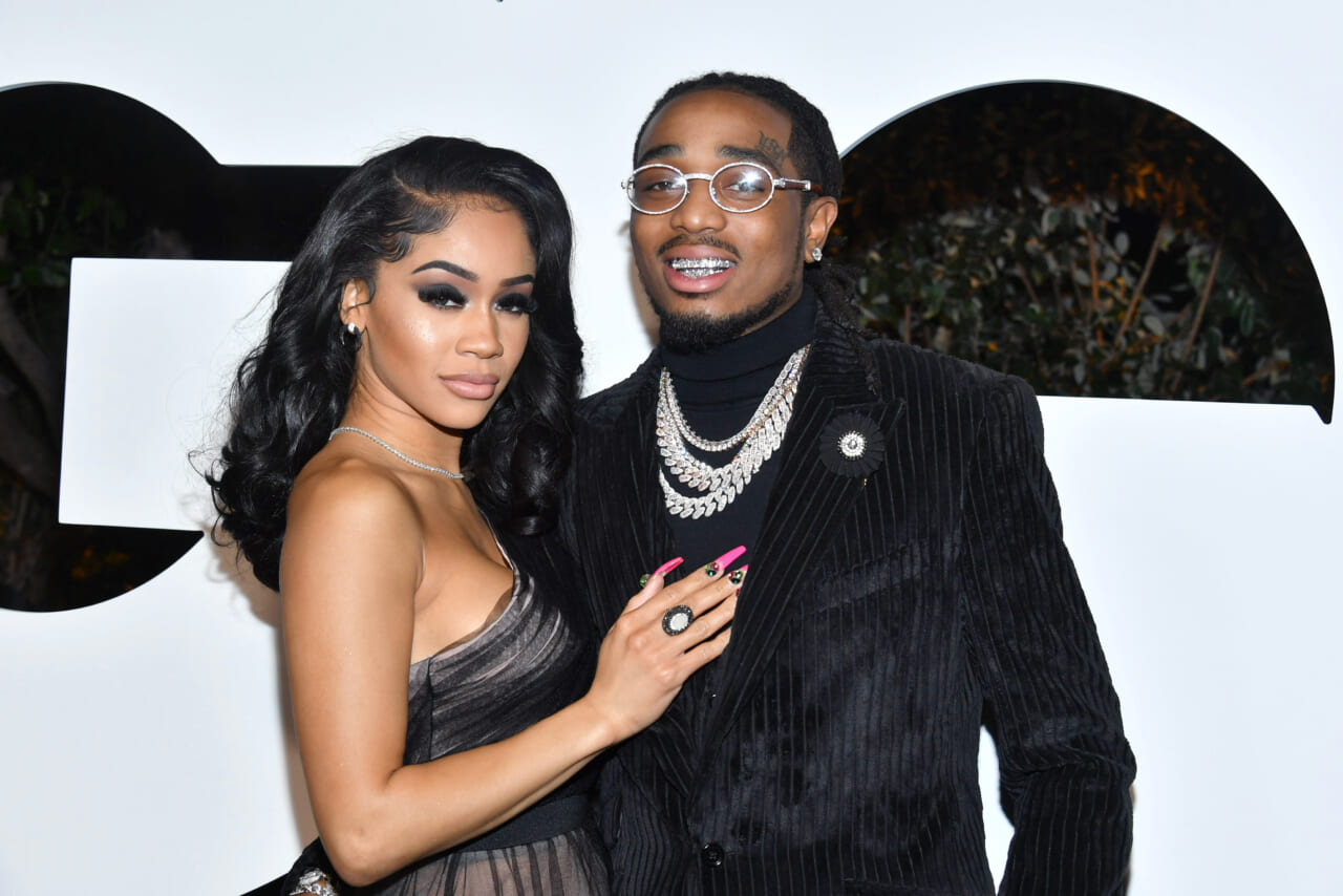 Hip-hop artists Saweetie and Quavo