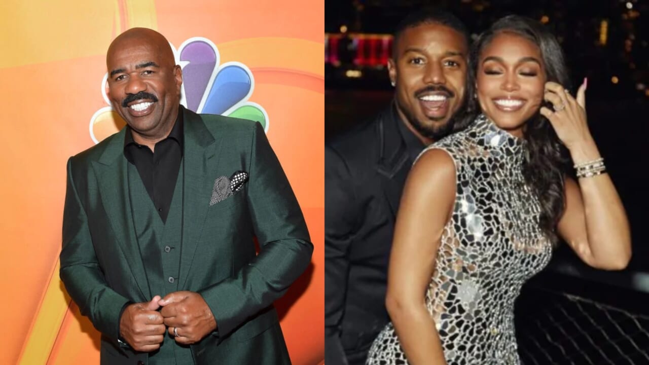 Steve Harvey Michael B Jordan Lori Harvey thegrio.com