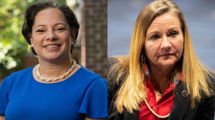 Virginia gubernatorial candidates Jennifer McClellan and Amanda Chase