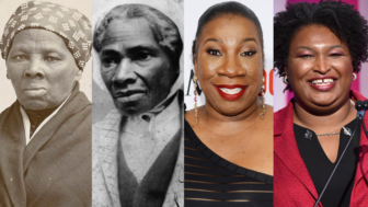 Harriet Tubman, Sojourner Truth, Tarana Burke and Stacey Abrams