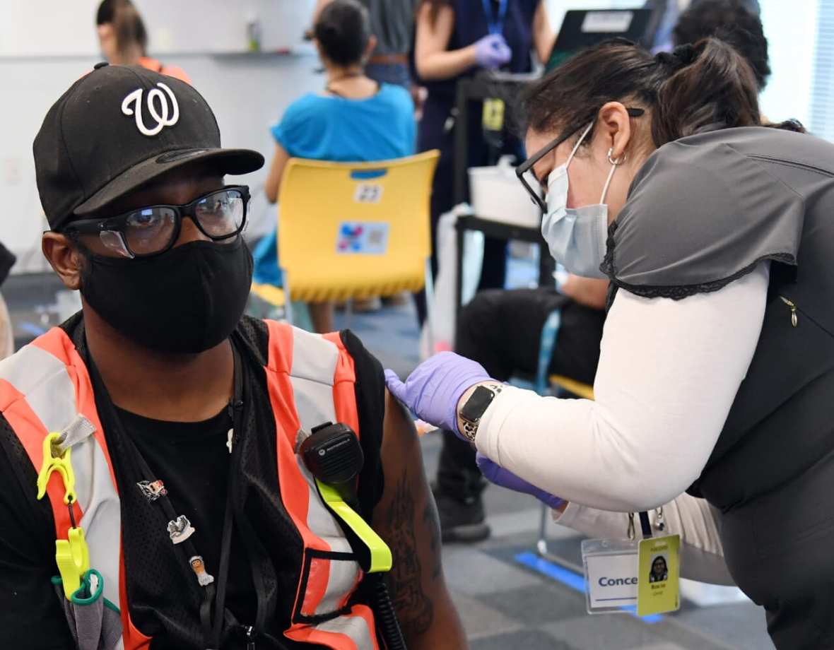 Amazon Employees At Nevada Fulfillment Center Receive COVID-19 Vaccinations