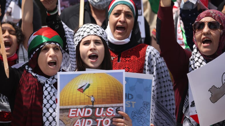 Palestinian Organizations In Chicago Protest Israeli Attacks On Gaza