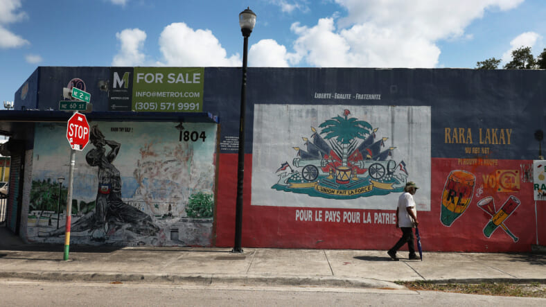 A mural on a wall in LIttle Haiti
