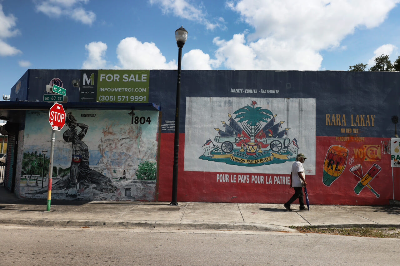 A mural on a wall in LIttle Haiti