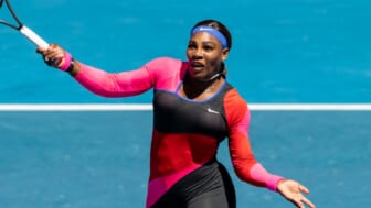 Serena Williams models matching swimsuits with Olympia and ‘Qai Qai’
