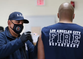 Vaccination rate for LA public safety workers below average