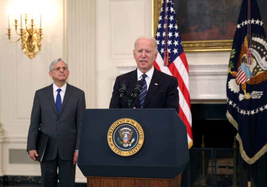 U.S. President Joe Biden and Attorney General Merrick Garland