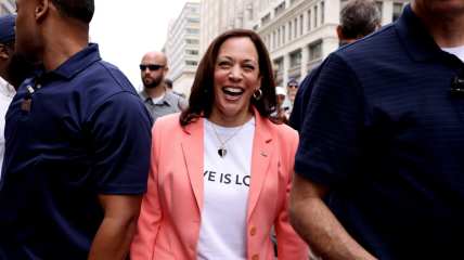 Kamala Harris becomes first VP to march in LGBTQ+ Pride parade