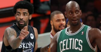 Kevin Garnett slams Kyrie Irving for stepping on Celtics on logo: ‘Need to be better’
