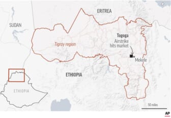 Witnesses say airstrike in Ethiopia’s Tigray kills dozens