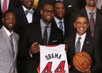 Obama says he played secret pickup game with LeBron, Dwyane Wade and Warriors at WH