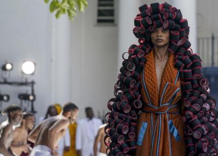 Pyer Moss wows with couture show honoring Black inventors