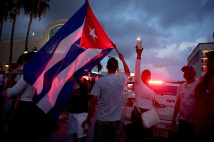 Miami's Little Havana Community Reacts To Protests In Cuba