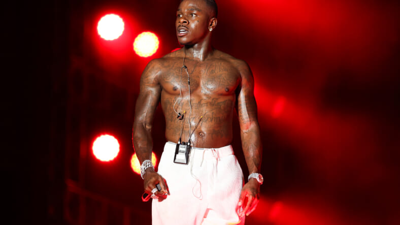 DaBaby performs on stage during Rolling Loud