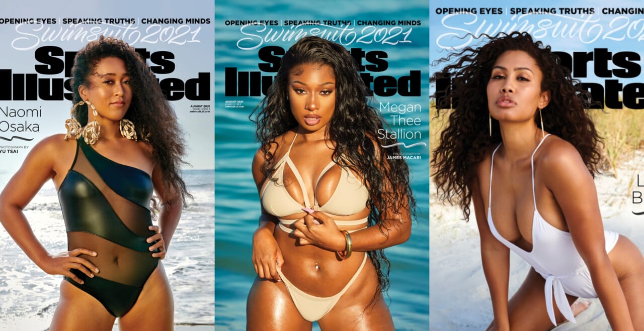 Sports Illustrated Swimsuit cover breaks ground with Leyna Bloom, Naomi  Osaka and Megan Thee Stallion - ABC News