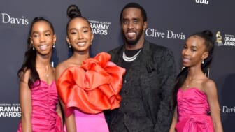 Diddy poses with three daughters in stunning Vanity Fair shoot