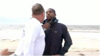 NBC’s Shaquille Brewster accosted by heckler during live storm coverage
