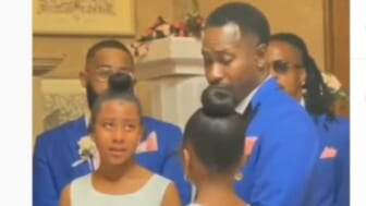 Groom asks to adopt stepdaughters with surprise proposal at wedding