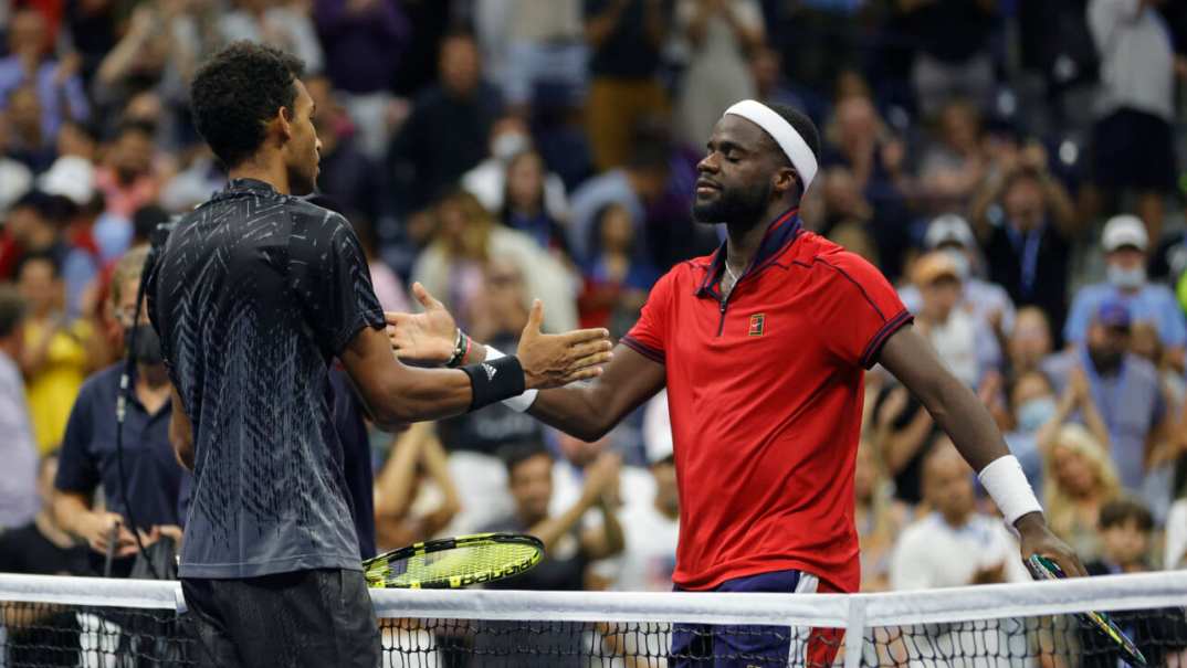 Felix Auger-Aliassime of Canada and Frances Tiafoe of the United States