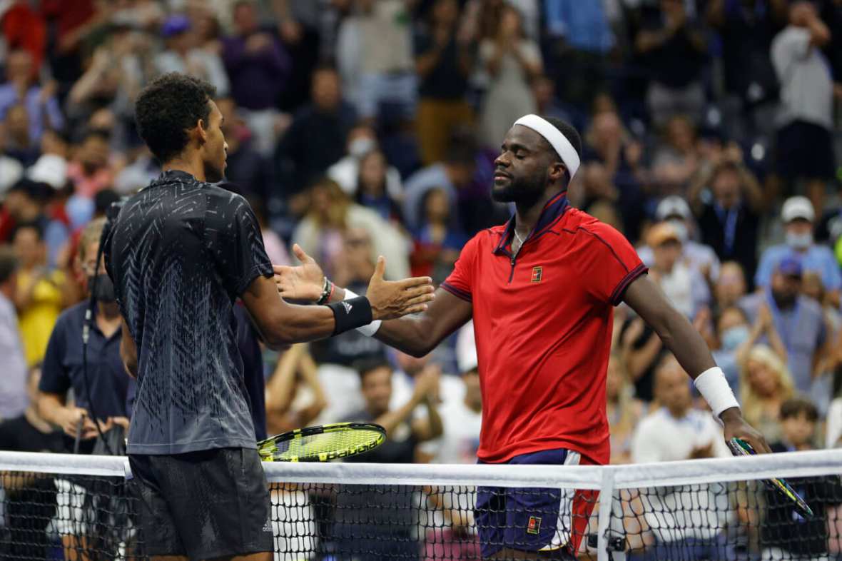 Felix Auger-Aliassime of Canada and Frances Tiafoe of the United States