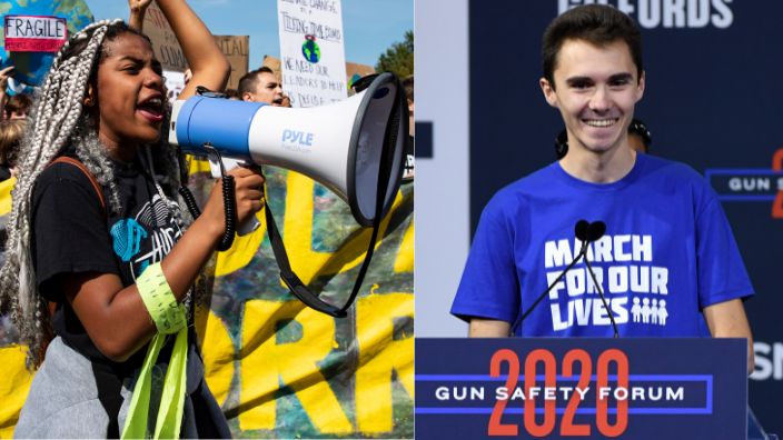 Activists A'niya Taylor and David Hogg, theGrio.com