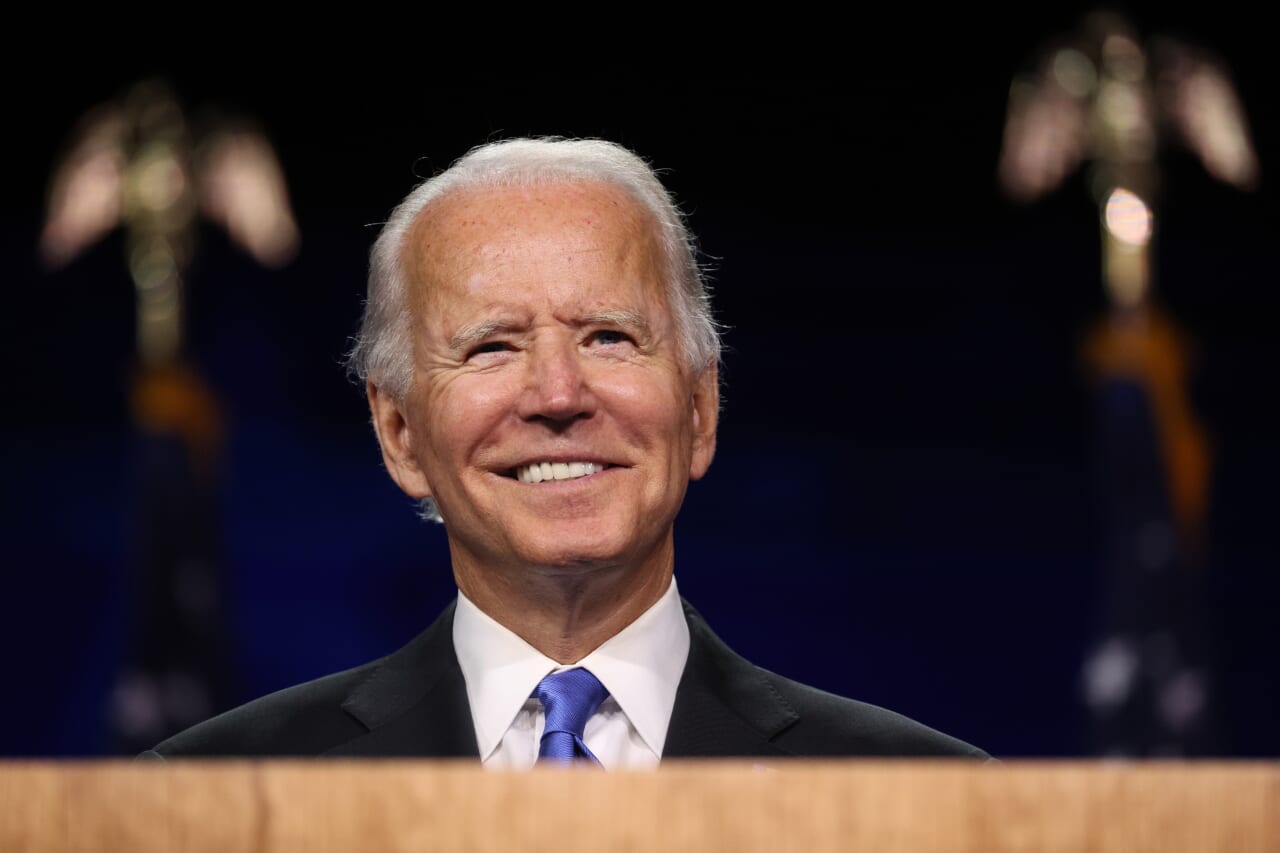 Joe Biden Accepts Party's Nomination For President In Delaware During Virtual DNC