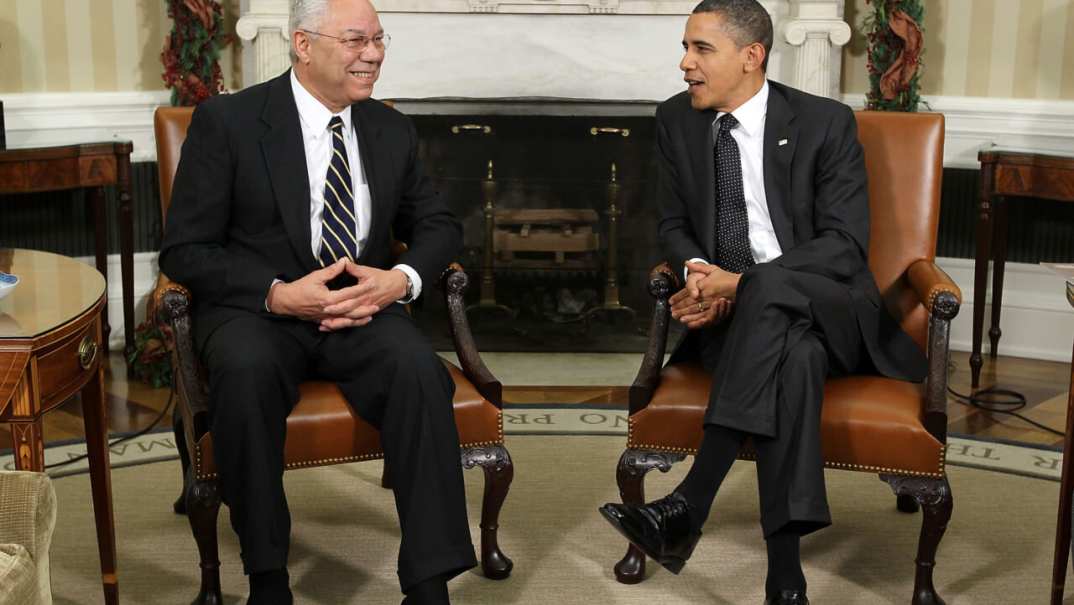 President Obama and Colin Powell