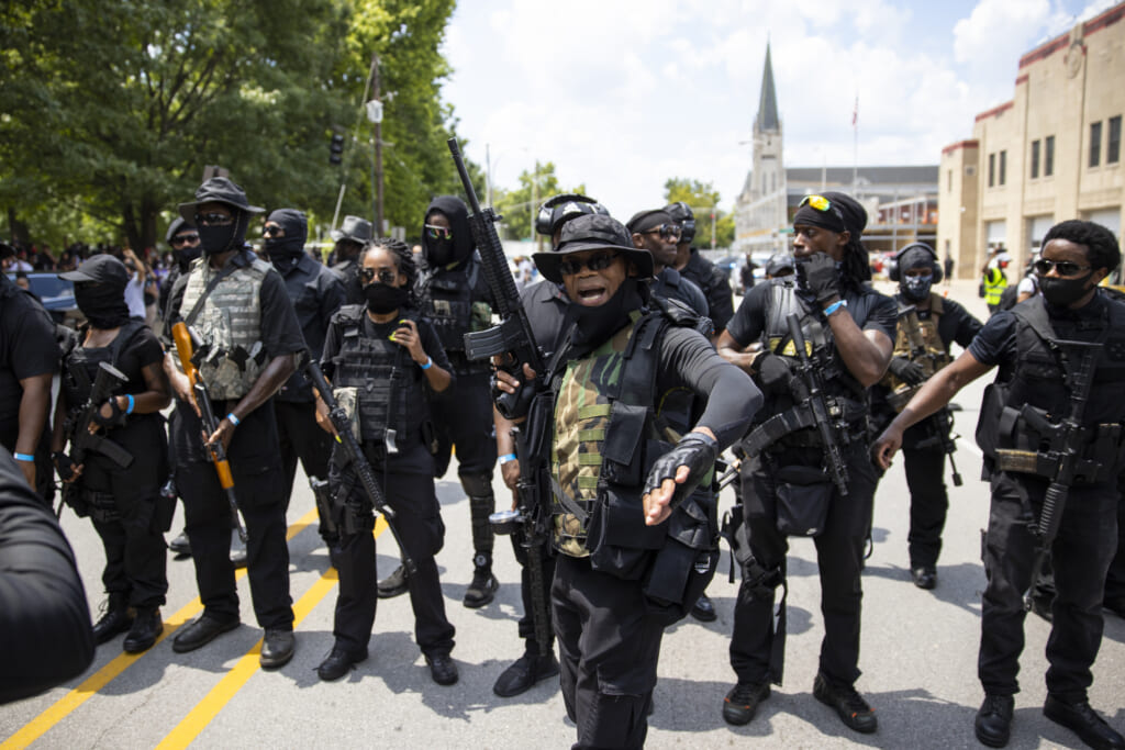 Black Militia Group Holds March In Louisville