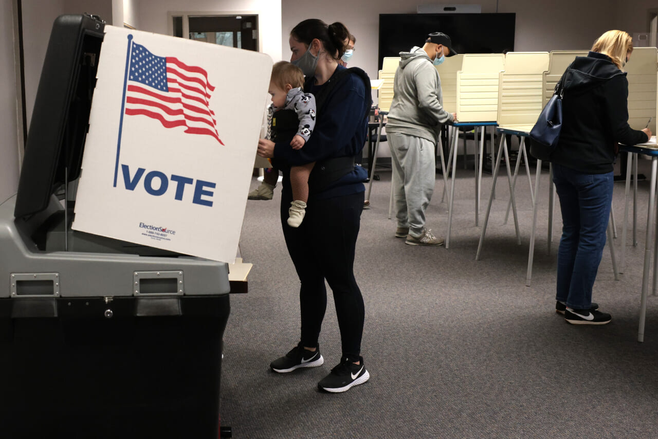 White woman voter in Virginia