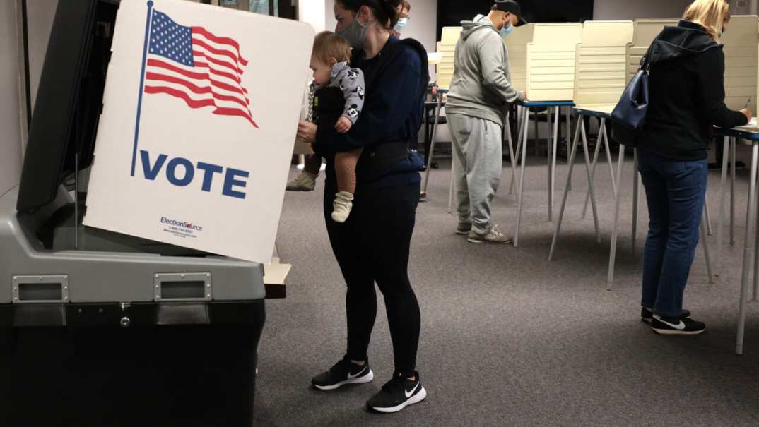 White woman voter in Virginia