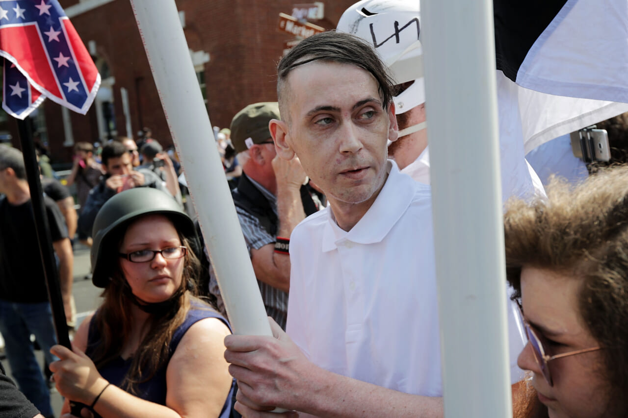 Charlottesville neo-Nazis and members of the "alt-right" march