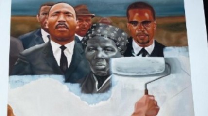 Detroit artist Jonathan Harris shares powerful message with critical race theory painting