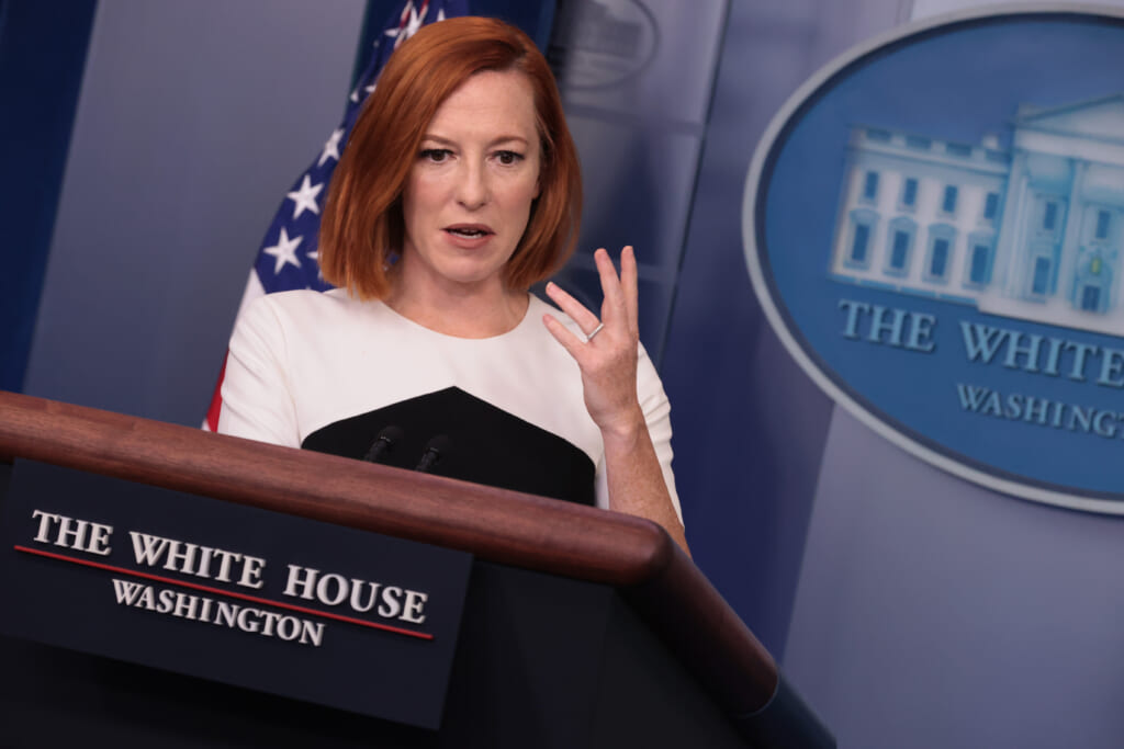 Jen Psaki Holds Daily Press Briefing At The White House