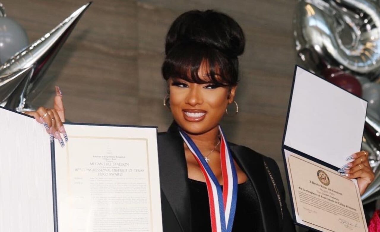 Megan Thee Stallion receives Texas hero award following college